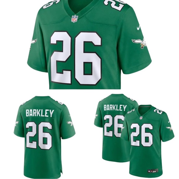 Saquan Barkley Kelly Green On Field Alternate Stitched Jersey New with tags. - Picture 1 of 15